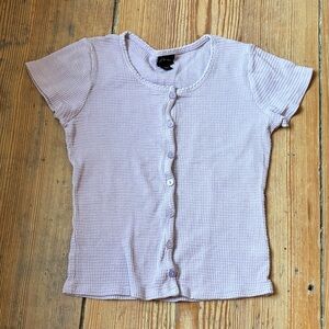 Art Class Button Front Waffle Tee